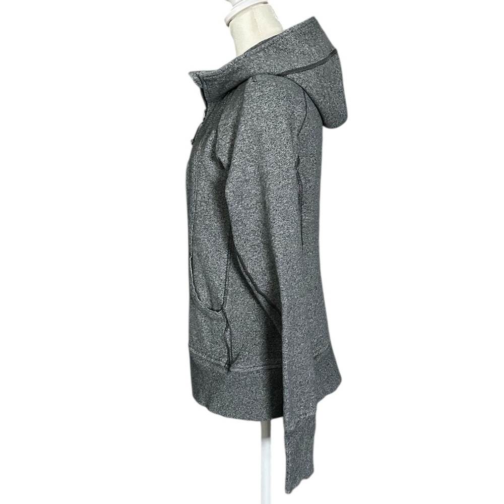 Lululemon Scuba Full Zip Hoodie Sweatshirt Jacket Heathered Gray Size 10 - Picture 3 of 10